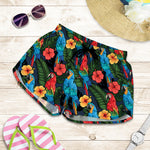 Macaw Parrot Pattern Print Women's Shorts