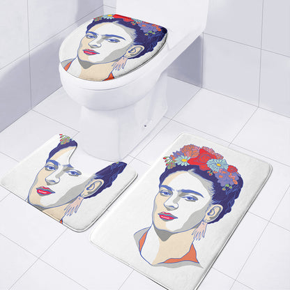 Magdalena Carmen Frida Kahlo Print 3 Piece Bath Mat Set