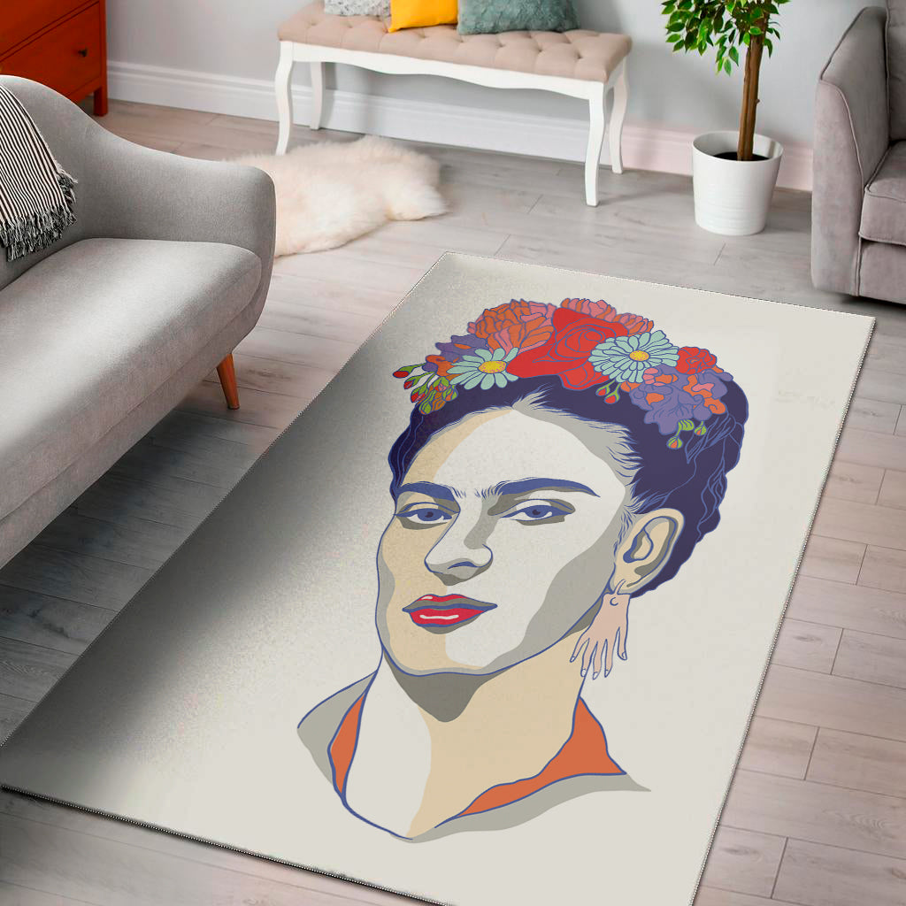 Magdalena Carmen Frida Kahlo Print Area Rug