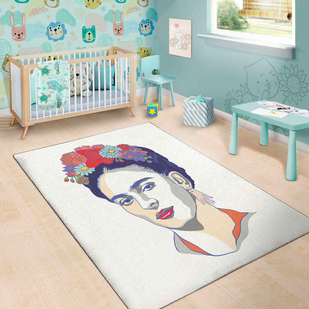 Magdalena Carmen Frida Kahlo Print Area Rug