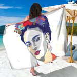 Magdalena Carmen Frida Kahlo Print Beach Sarong Wrap