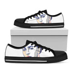 Magdalena Carmen Frida Kahlo Print Black Low Top Shoes 