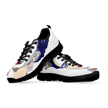 Magdalena Carmen Frida Kahlo Print Black Sneakers