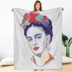 Magdalena Carmen Frida Kahlo Print Blanket