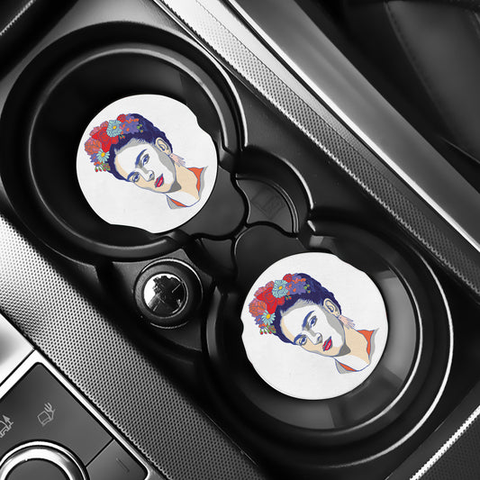 Magdalena Carmen Frida Kahlo Print Car Coasters