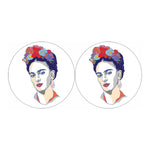 Magdalena Carmen Frida Kahlo Print Car Coasters