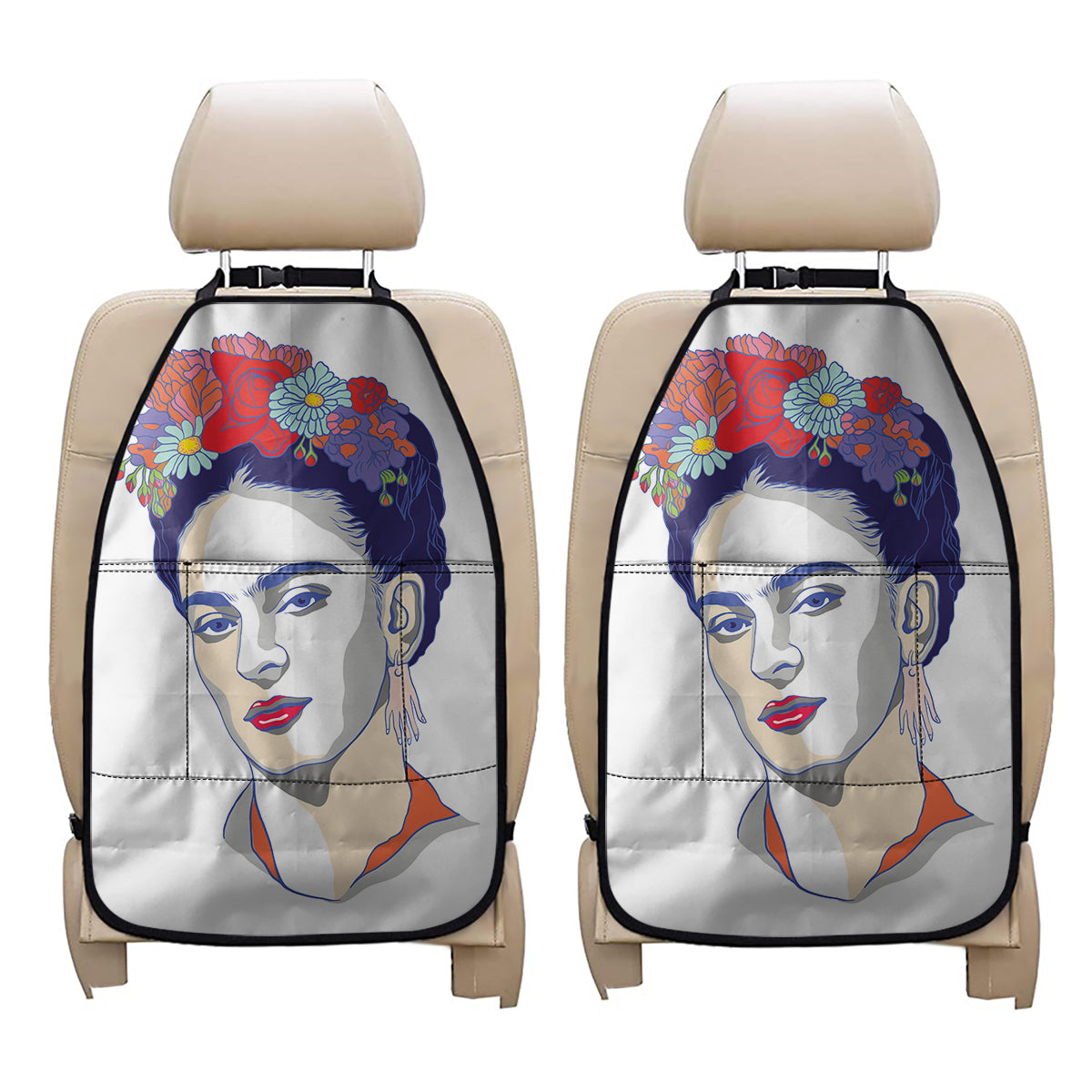 Magdalena Carmen Frida Kahlo Print Car Seat Organizers