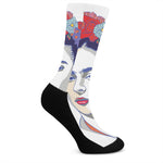 Magdalena Carmen Frida Kahlo Print Crew Socks