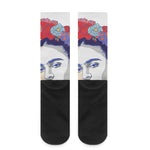 Magdalena Carmen Frida Kahlo Print Crew Socks