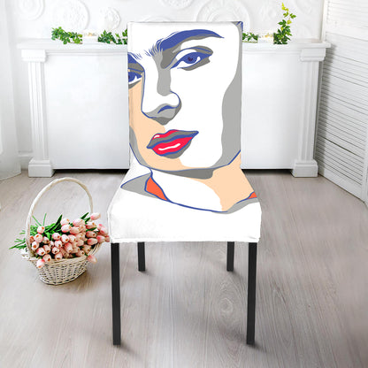 Magdalena Carmen Frida Kahlo Print Dining Chair Slipcover
