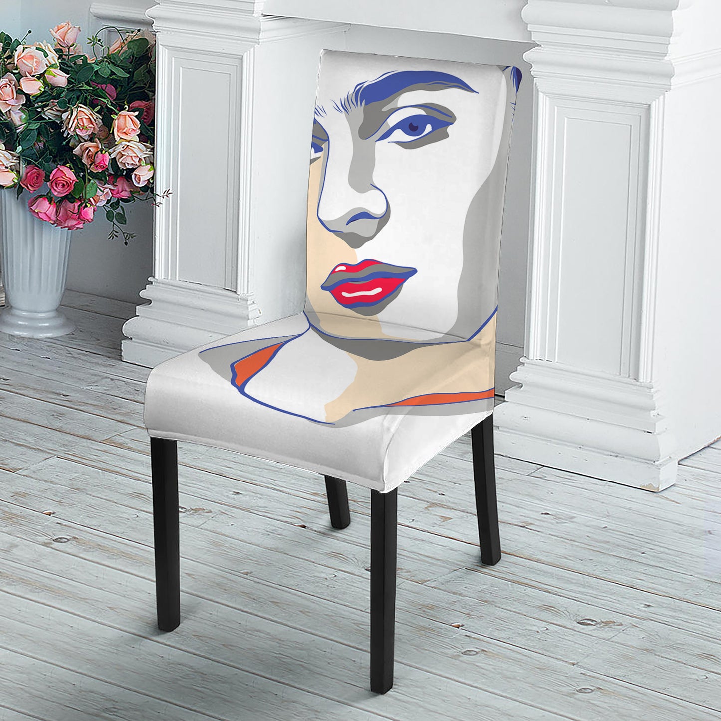 Magdalena Carmen Frida Kahlo Print Dining Chair Slipcover