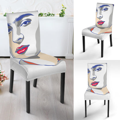 Magdalena Carmen Frida Kahlo Print Dining Chair Slipcover