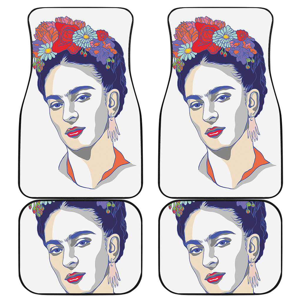 Magdalena Carmen Frida Kahlo Print Front and Back Car Floor Mats