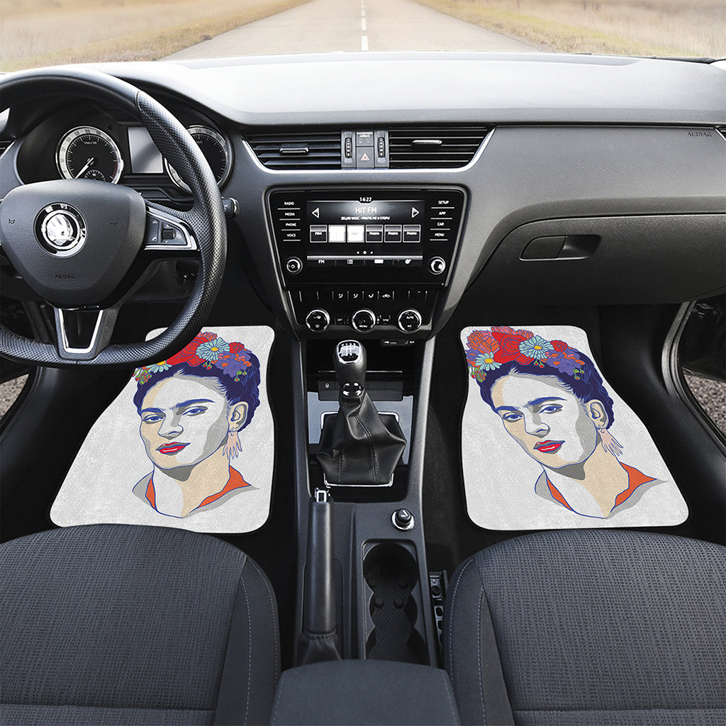 Magdalena Carmen Frida Kahlo Print Front and Back Car Floor Mats