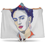 Magdalena Carmen Frida Kahlo Print Hooded Blanket