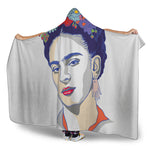 Magdalena Carmen Frida Kahlo Print Hooded Blanket