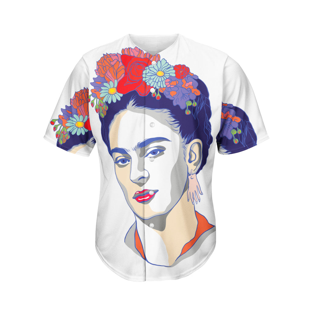 Magdalena Carmen Frida Kahlo Print Men's Baseball Jersey