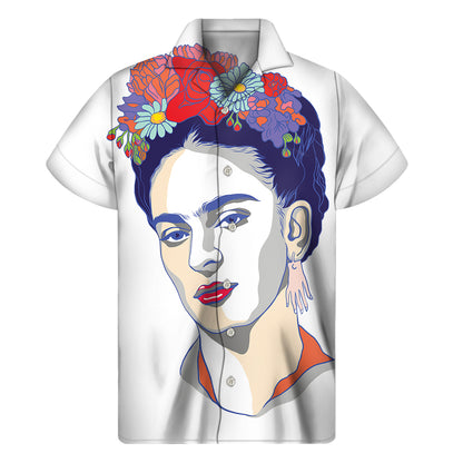 Magdalena Carmen Frida Kahlo Print Men's Short Sleeve Shirt