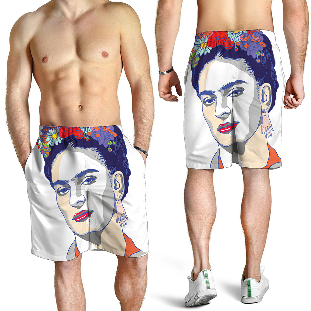 Magdalena Carmen Frida Kahlo Print Men's Shorts