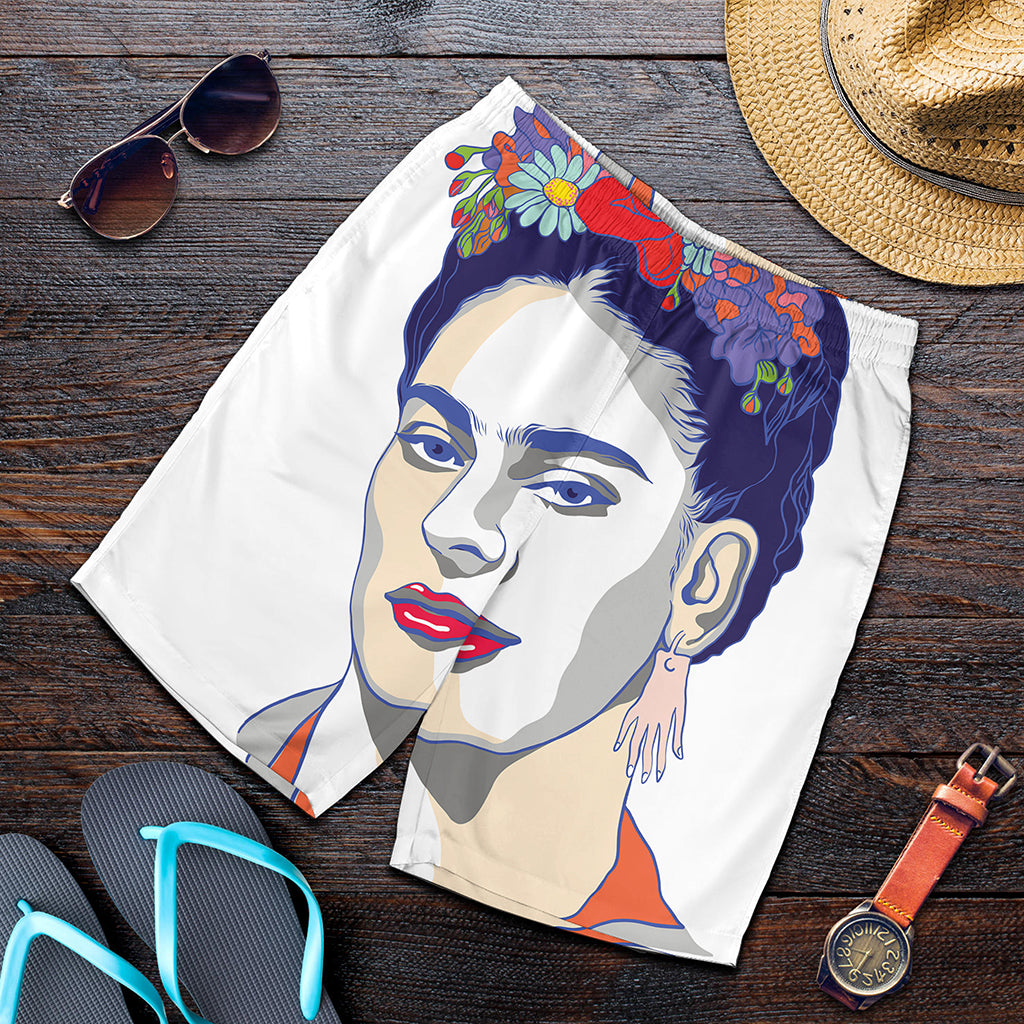 Magdalena Carmen Frida Kahlo Print Men's Shorts