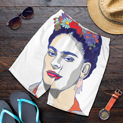 Magdalena Carmen Frida Kahlo Print Men's Shorts