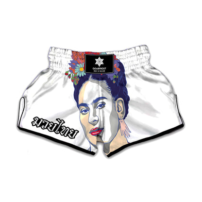 Magdalena Carmen Frida Kahlo Print Muay Thai Boxing Shorts