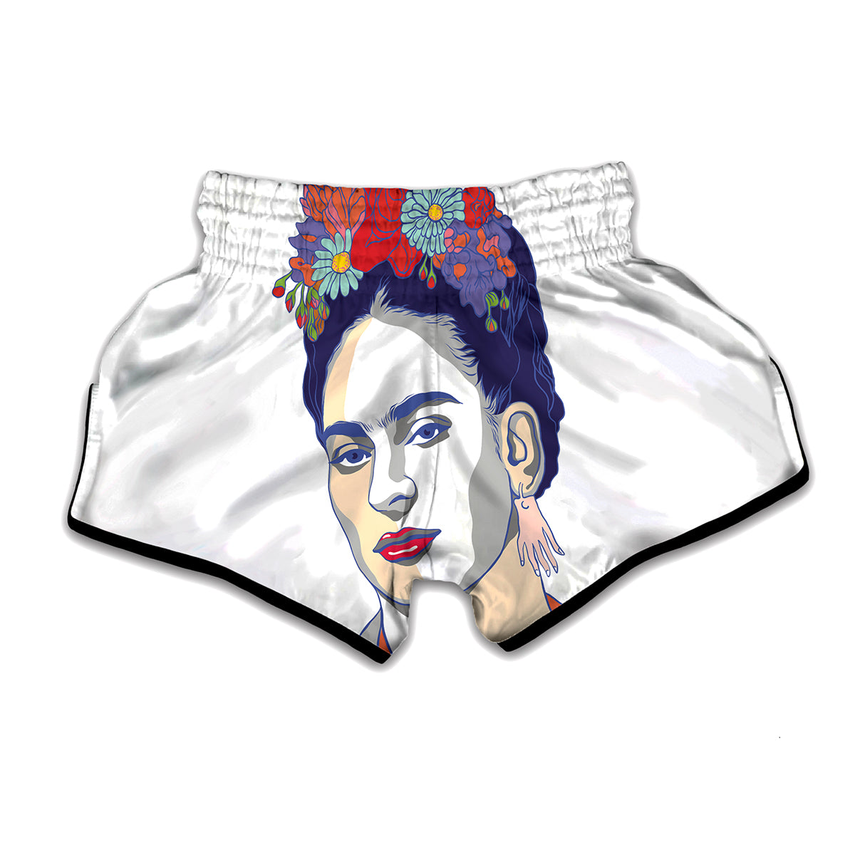Magdalena Carmen Frida Kahlo Print Muay Thai Boxing Shorts