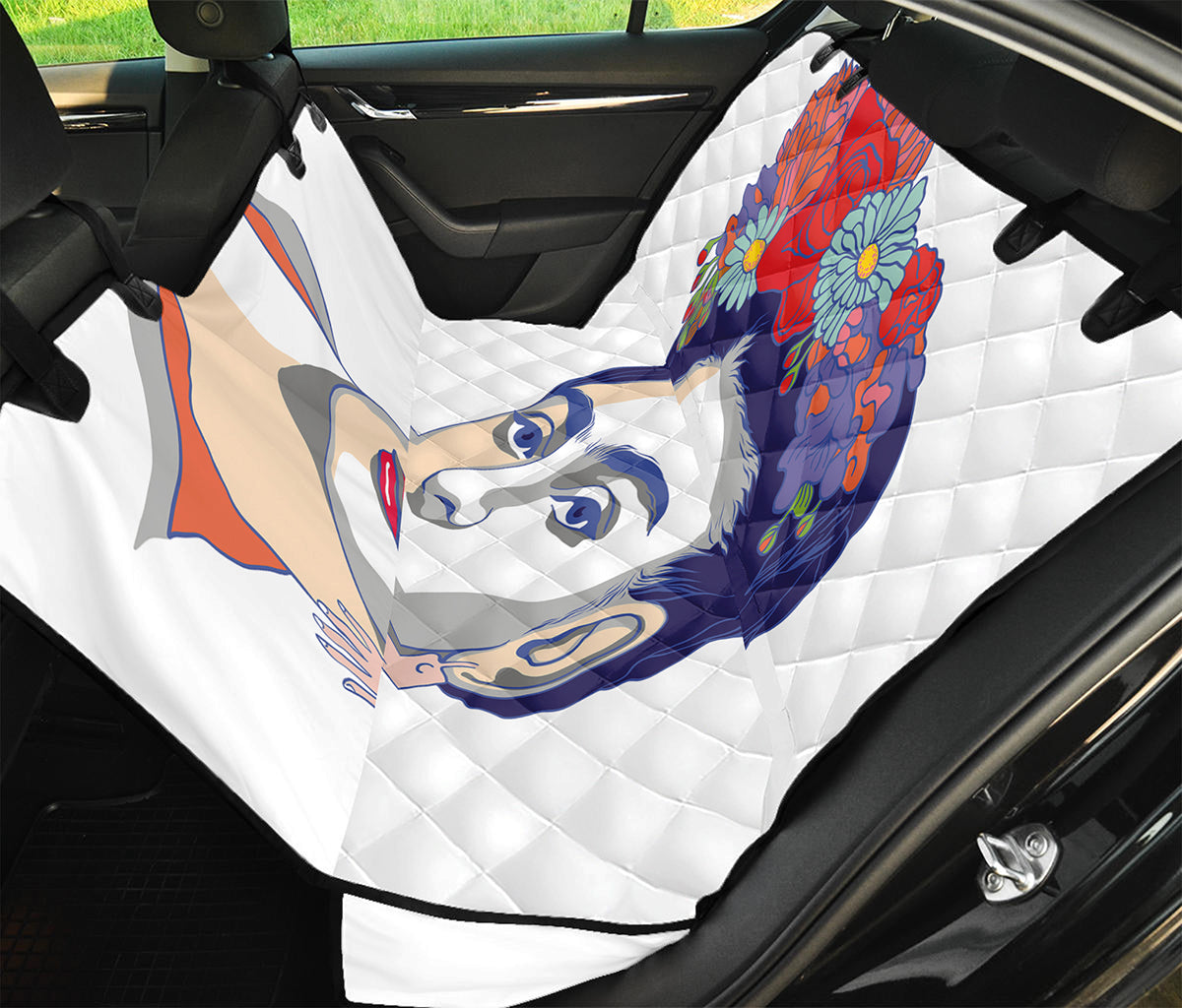 Magdalena Carmen Frida Kahlo Print Pet Car Back Seat Cover
