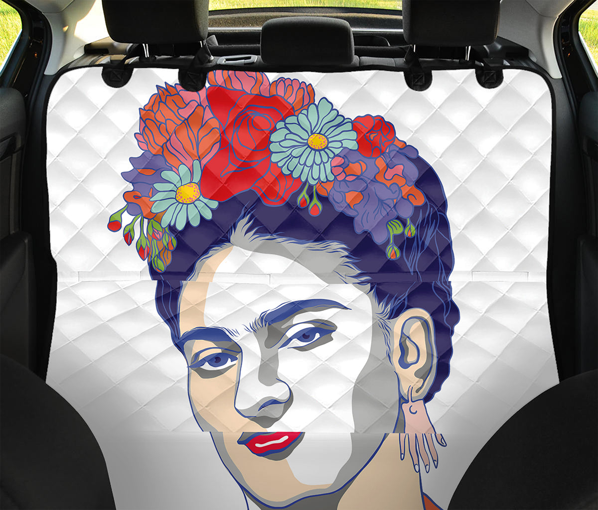 Magdalena Carmen Frida Kahlo Print Pet Car Back Seat Cover