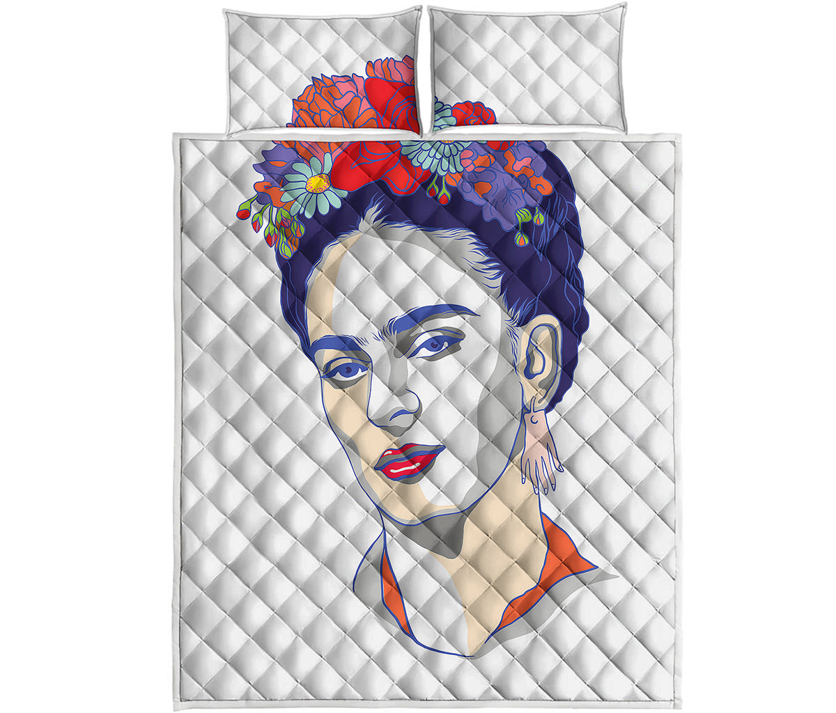 Magdalena Carmen Frida Kahlo Print Quilt Bed Set