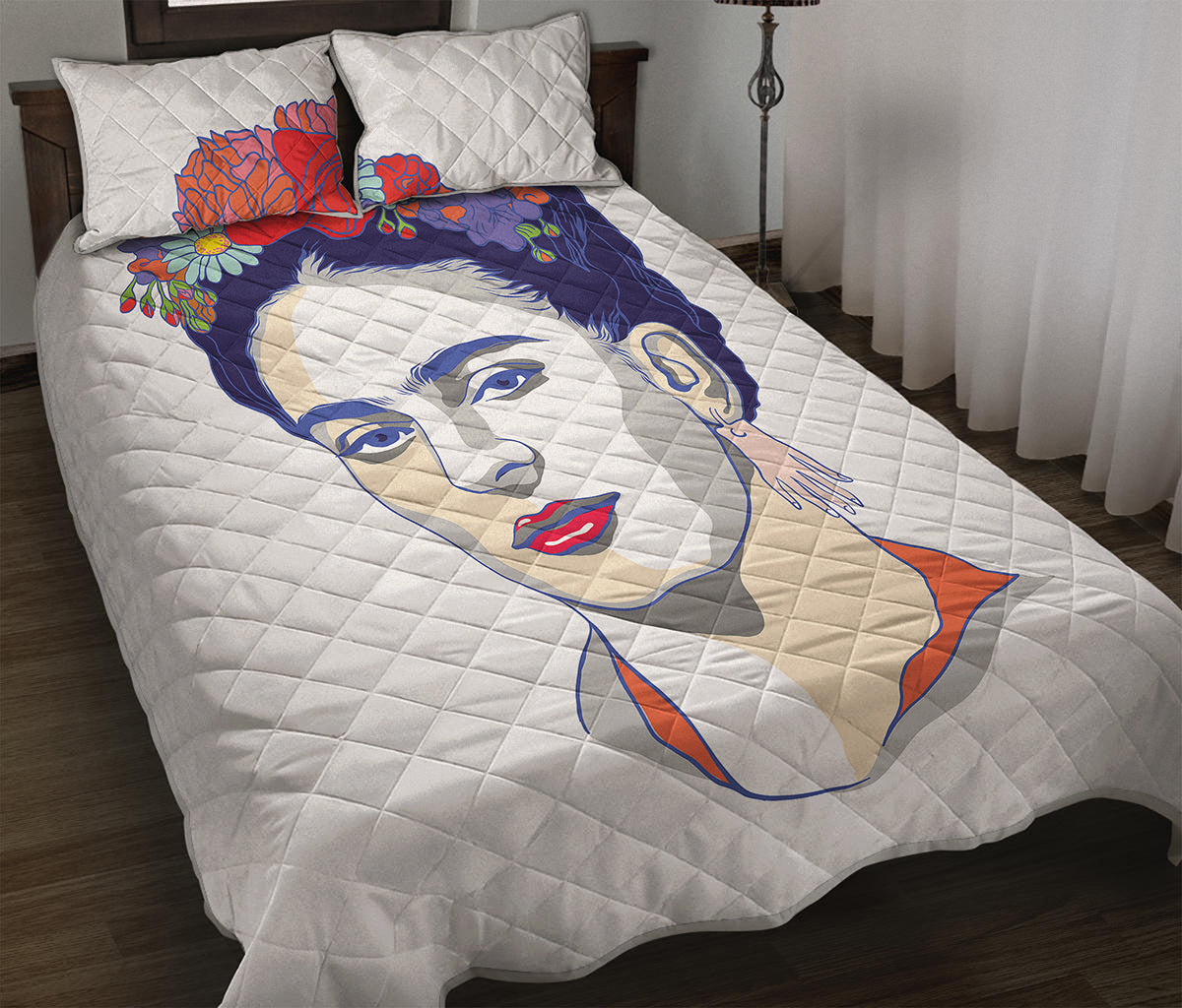 Magdalena Carmen Frida Kahlo Print Quilt Bed Set