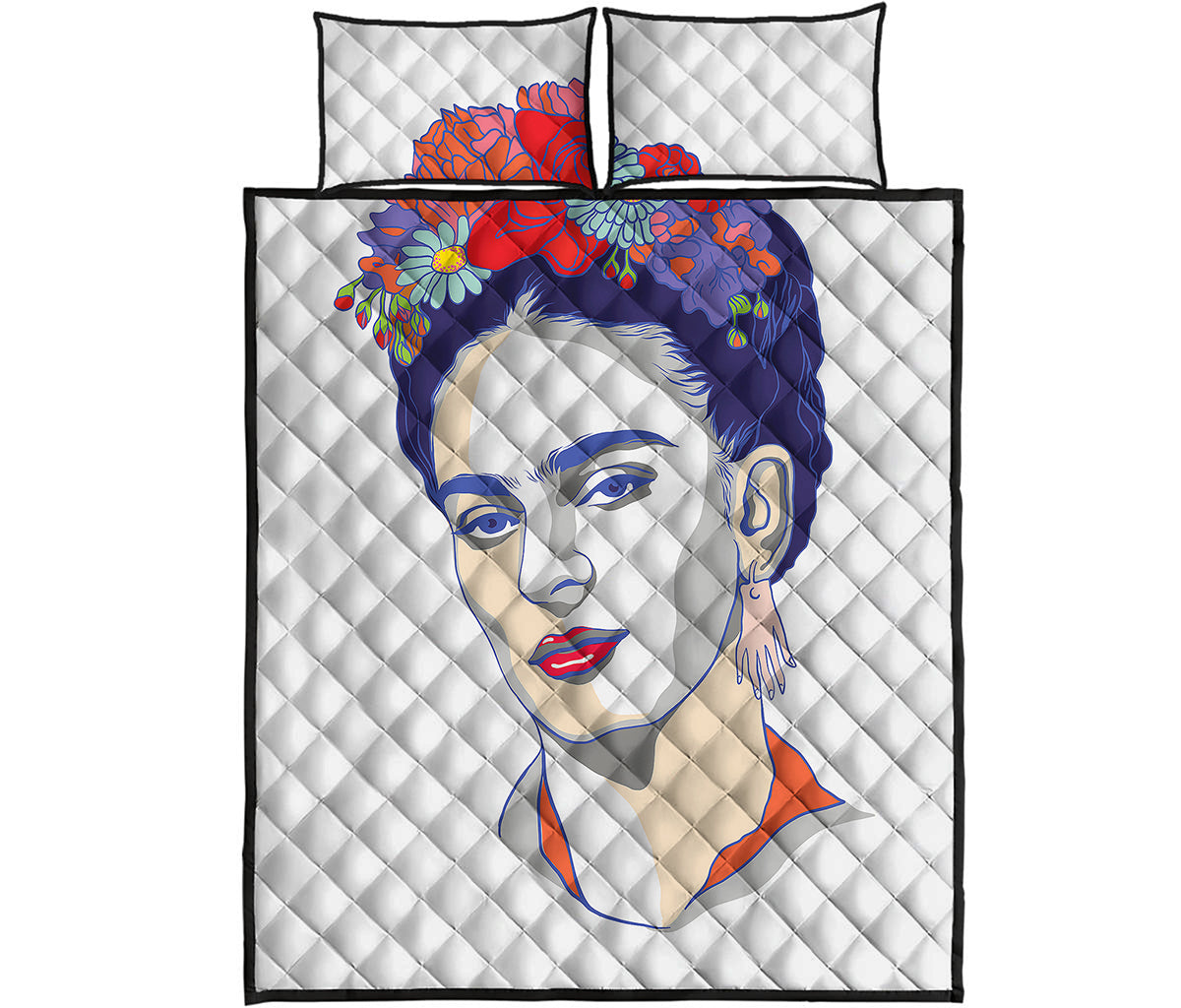 Magdalena Carmen Frida Kahlo Print Quilt Bed Set