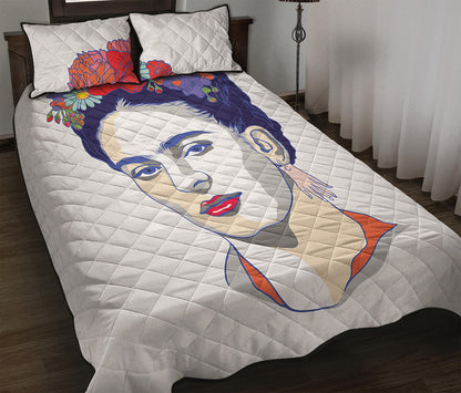 Magdalena Carmen Frida Kahlo Print Quilt Bed Set