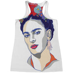 Magdalena Carmen Frida Kahlo Print Women's Racerback Tank Top
