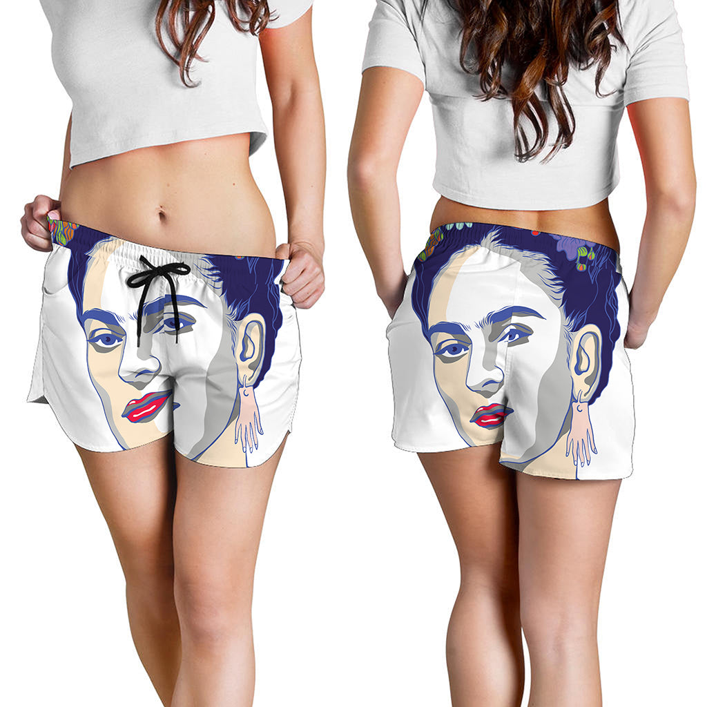 Magdalena Carmen Frida Kahlo Print Women's Shorts