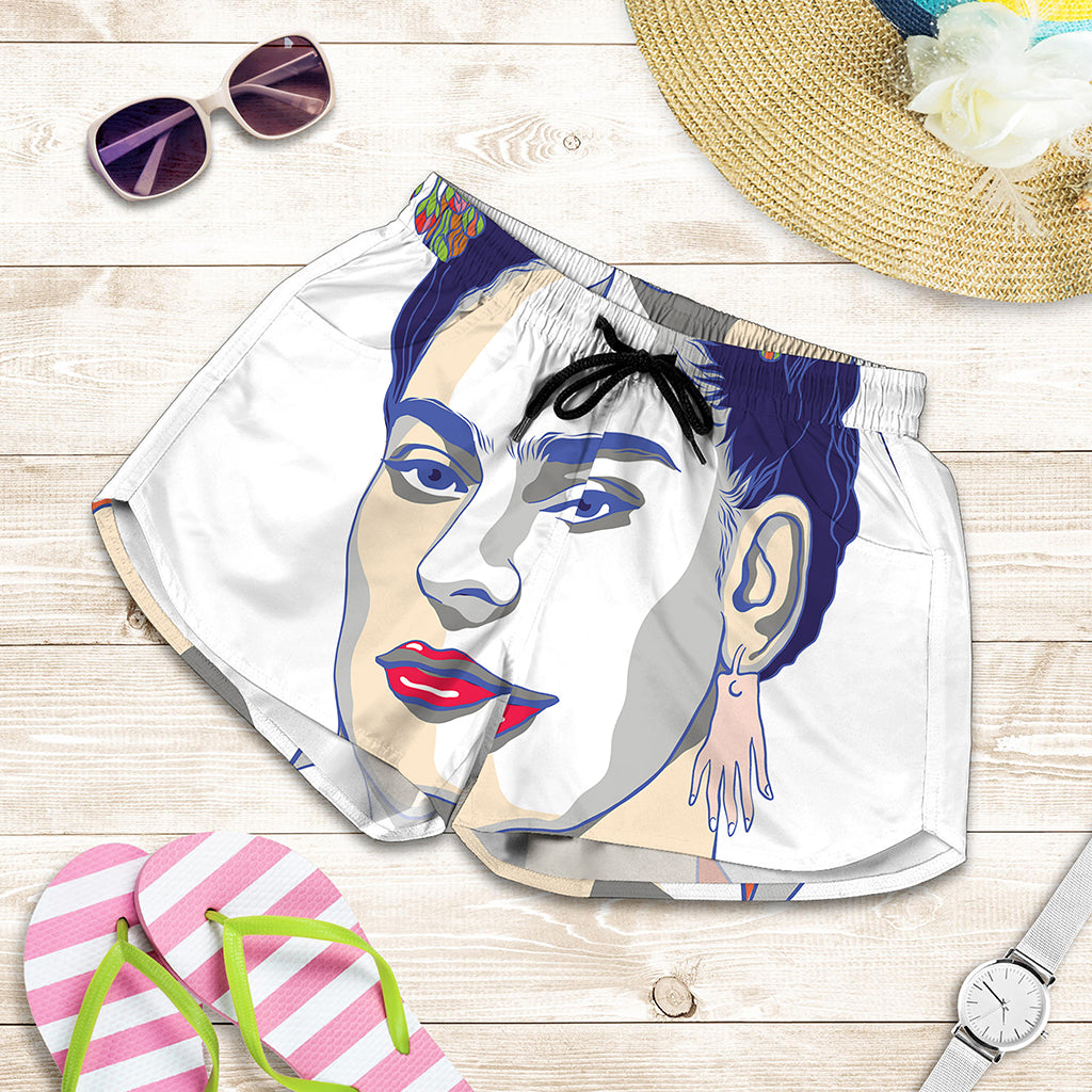 Magdalena Carmen Frida Kahlo Print Women's Shorts