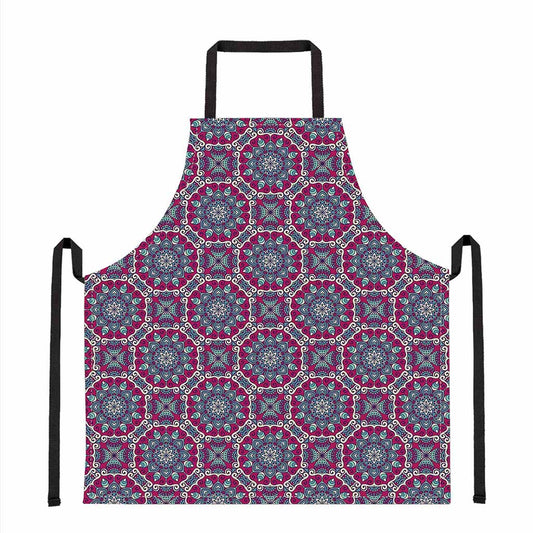 Magenta Mandala Bohemian Pattern Print Apron