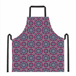 Magenta Mandala Bohemian Pattern Print Apron