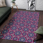 Magenta Mandala Bohemian Pattern Print Area Rug GearFrost
