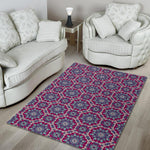 Magenta Mandala Bohemian Pattern Print Area Rug GearFrost