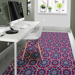 Magenta Mandala Bohemian Pattern Print Area Rug GearFrost