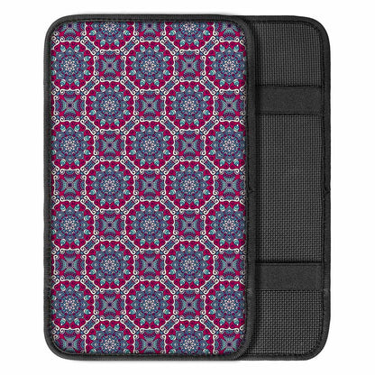 Magenta Mandala Bohemian Pattern Print Car Center Console Cover