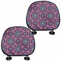 Magenta Mandala Bohemian Pattern Print Car Headrest Covers