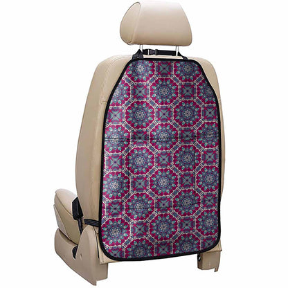 Magenta Mandala Bohemian Pattern Print Car Seat Organizers
