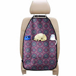 Magenta Mandala Bohemian Pattern Print Car Seat Organizers