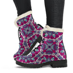 Magenta Mandala Bohemian Pattern Print Comfy Boots GearFrost