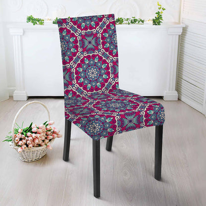 Magenta Mandala Bohemian Pattern Print Dining Chair Slipcover