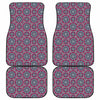 Magenta Mandala Bohemian Pattern Print Front and Back Car Floor Mats