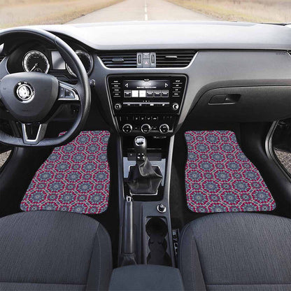 Magenta Mandala Bohemian Pattern Print Front Car Floor Mats