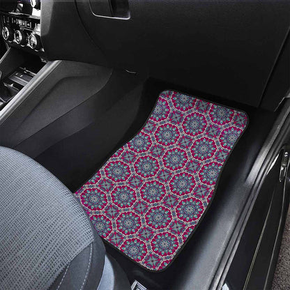Magenta Mandala Bohemian Pattern Print Front Car Floor Mats